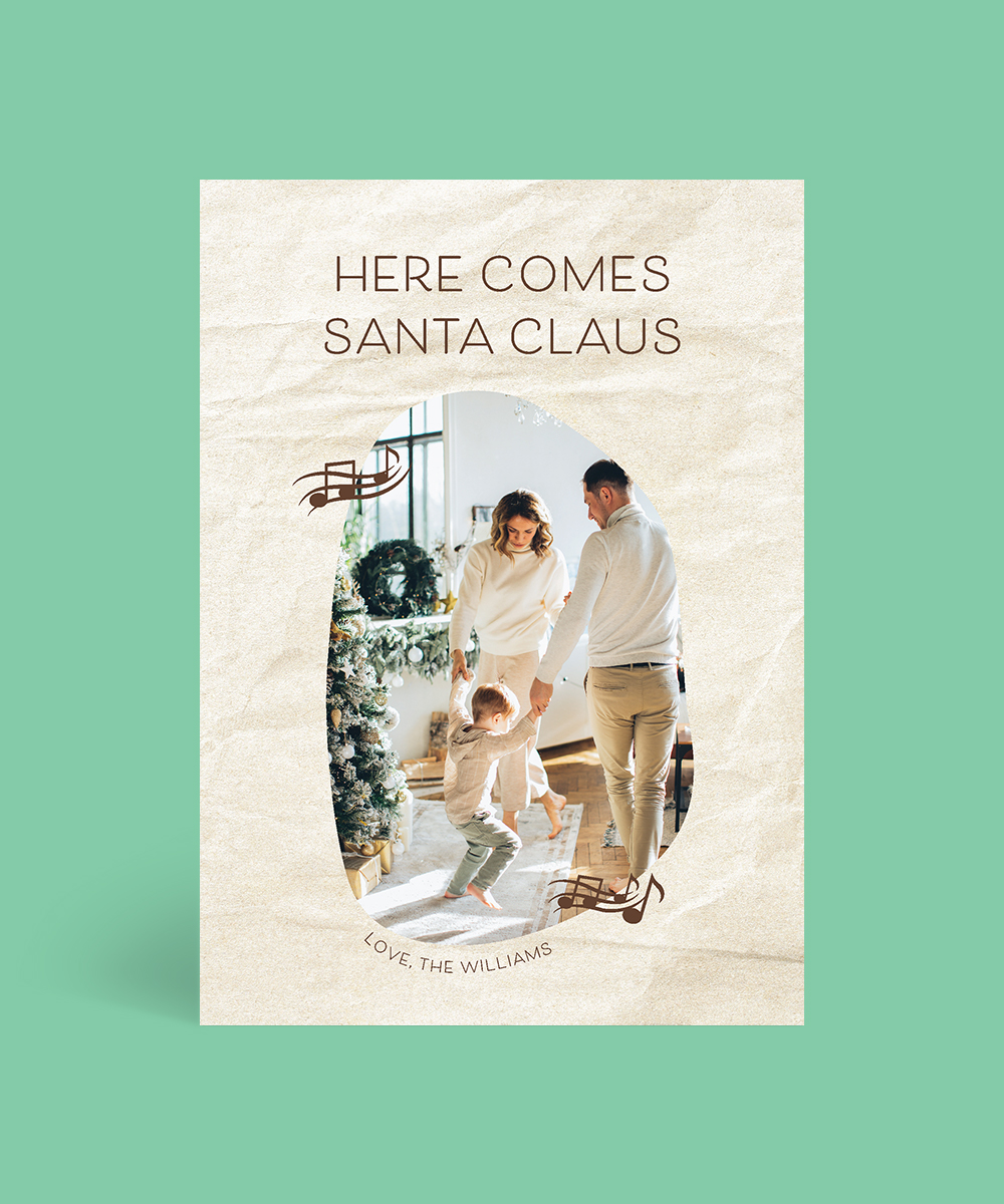 Music Notation Christmas Cards - Digital Printing design preview