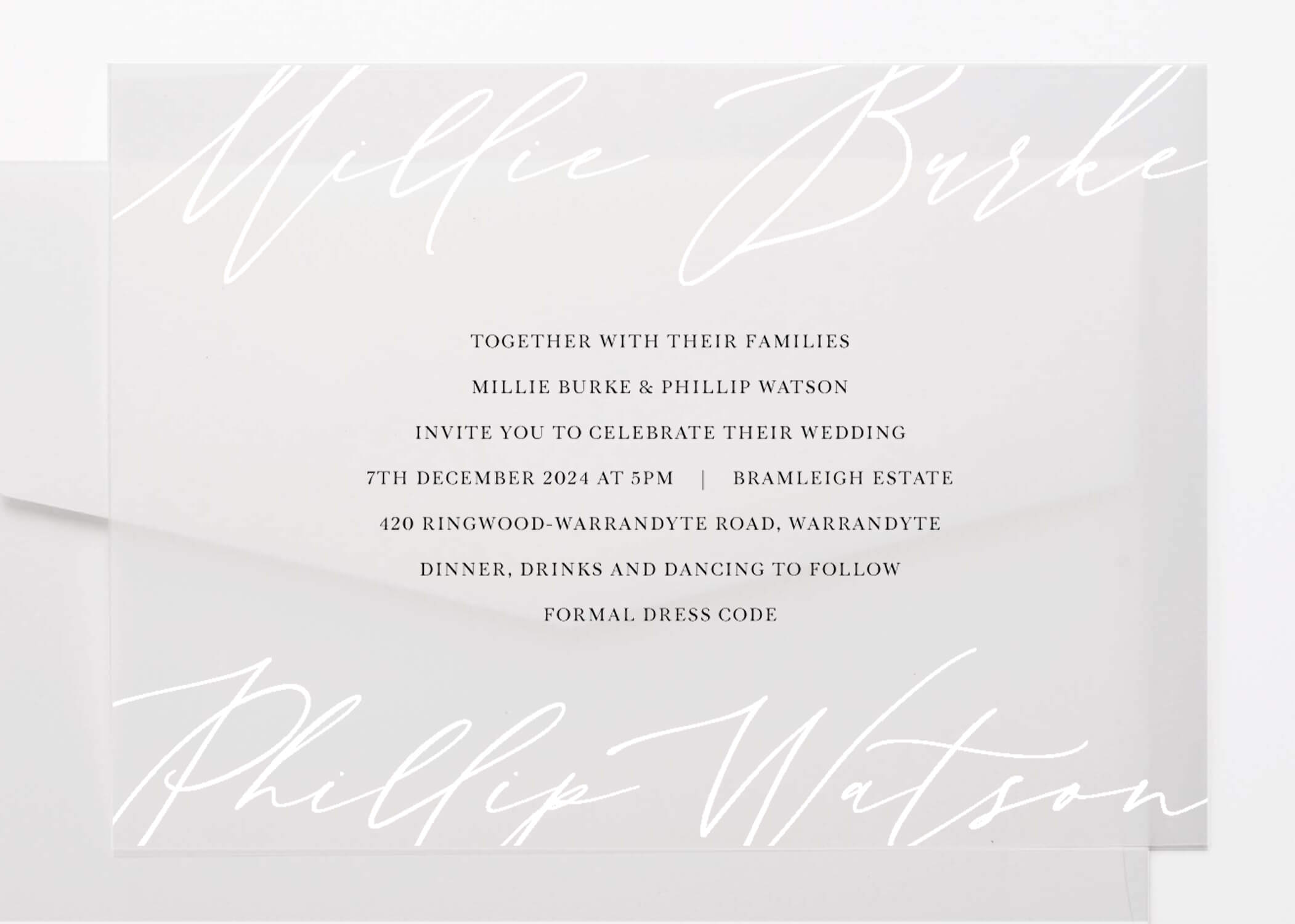 The Letters wedding invitation design from Paperlust.