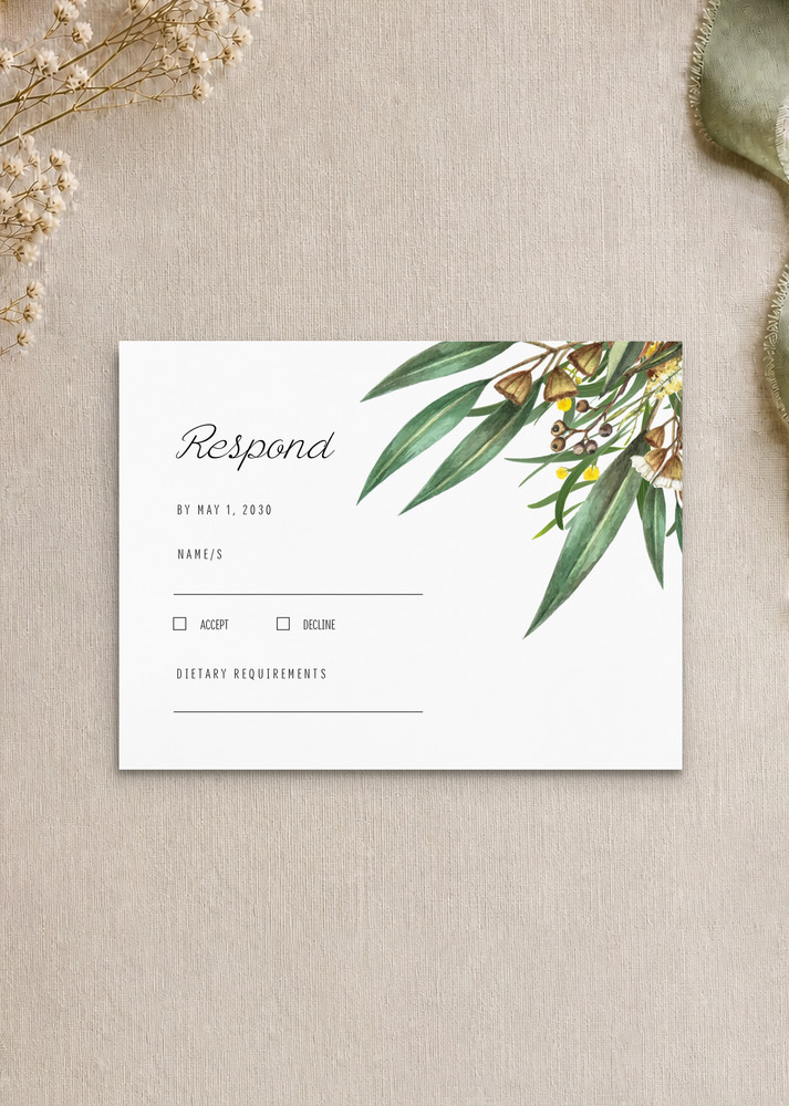 A bouquet - RSVP Cards