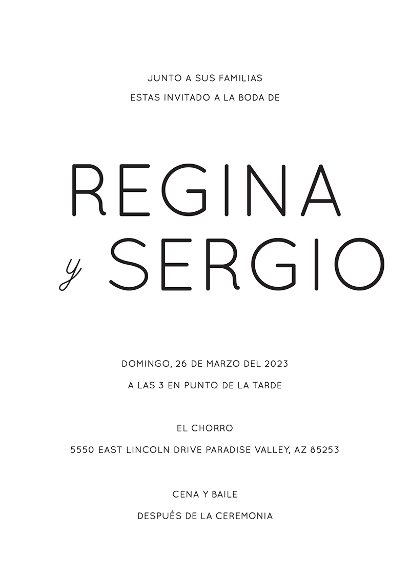 Modern Wedding Invitations - Letterpress design preview