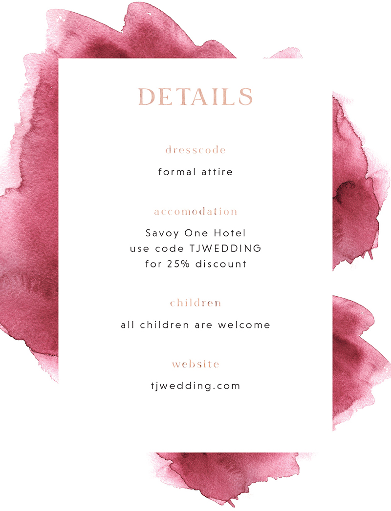 Burgundy Burst Information Cards - Foil Stamp design preview