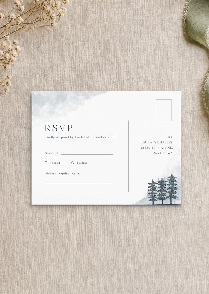 Whimsical Winter - RSVP Cards