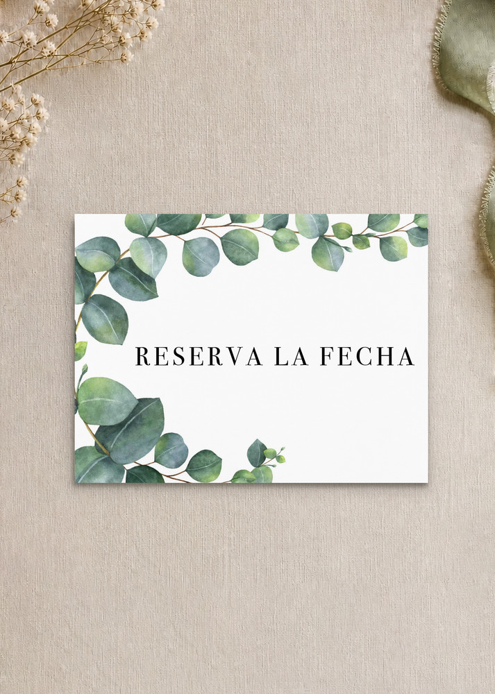 Eucalyptus Save The Date - Digital Printing design preview