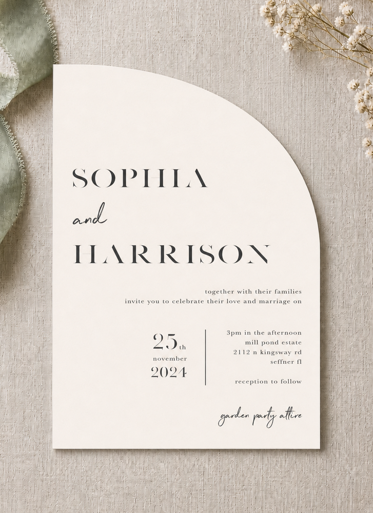 Smoke Wedding Invitations - Digital Printing design preview