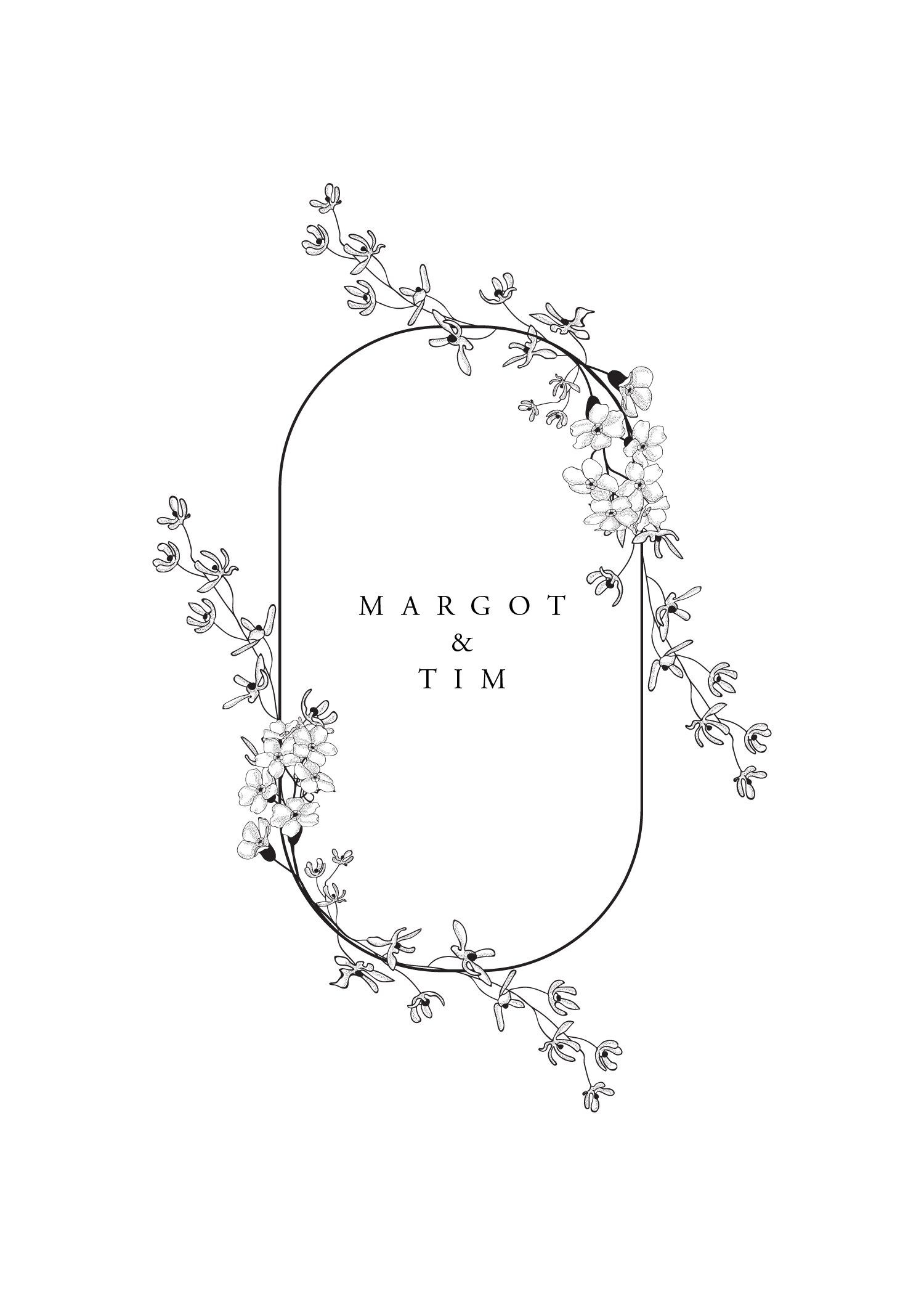 Floweret wedding invitation design from Paperlust.