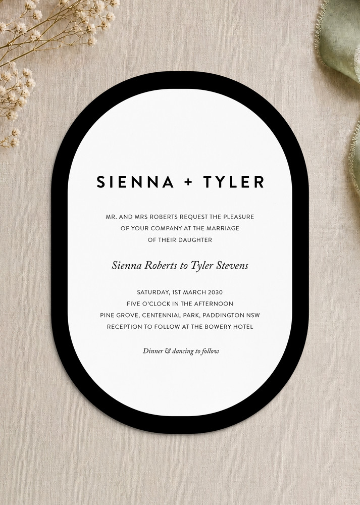 Minimal Wedding Invitations - Digital Printing design preview