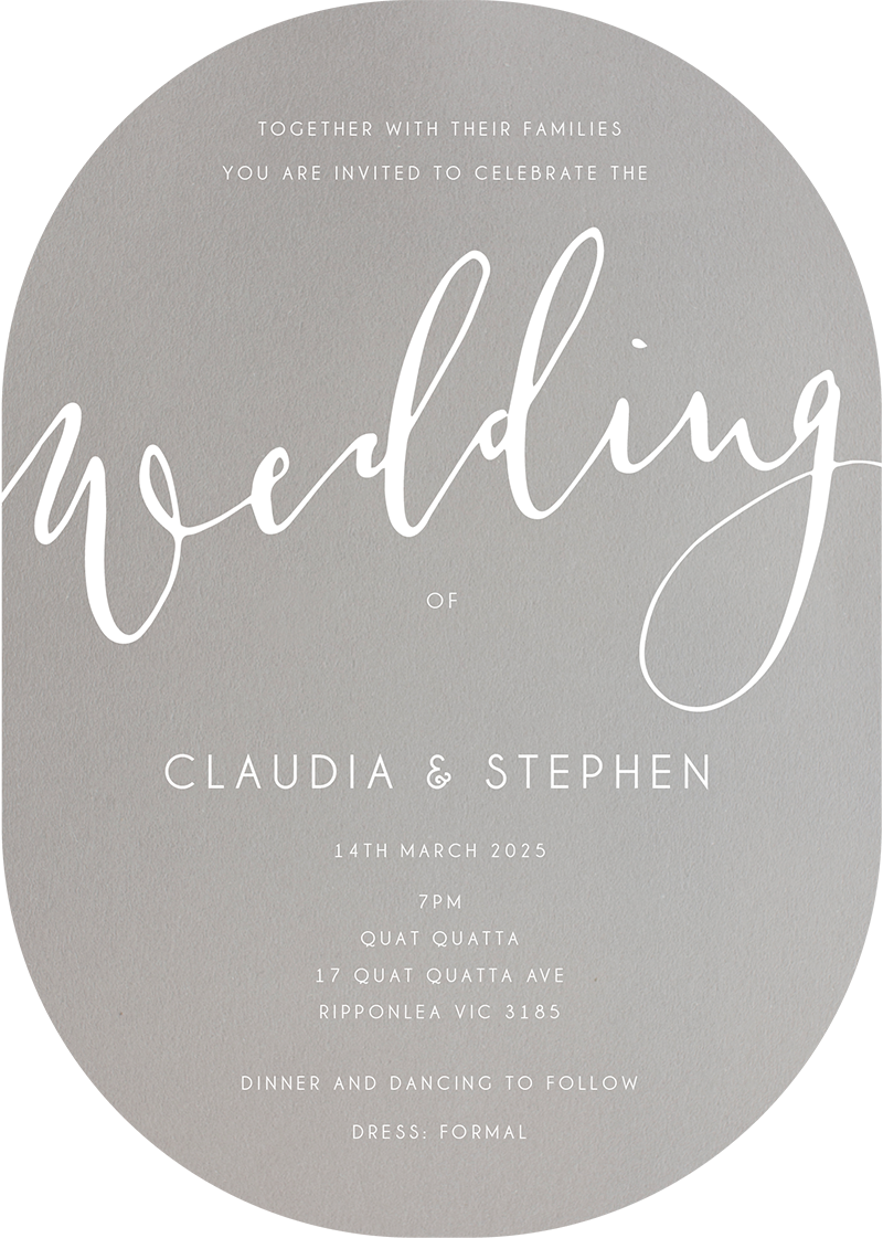 Ink And Nib Wedding Invitations - White Ink design preview
