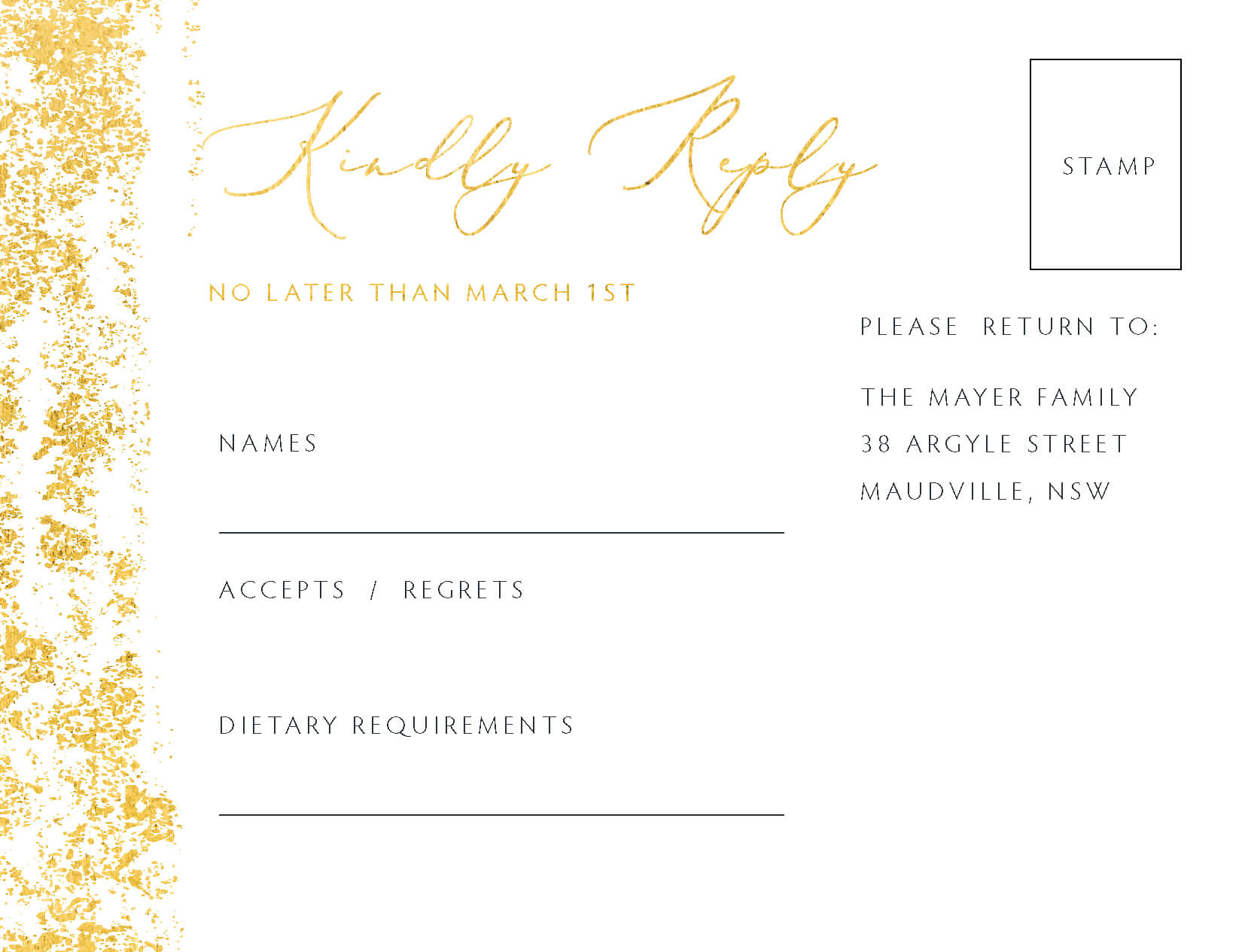 Starry Night - RSVP Cards