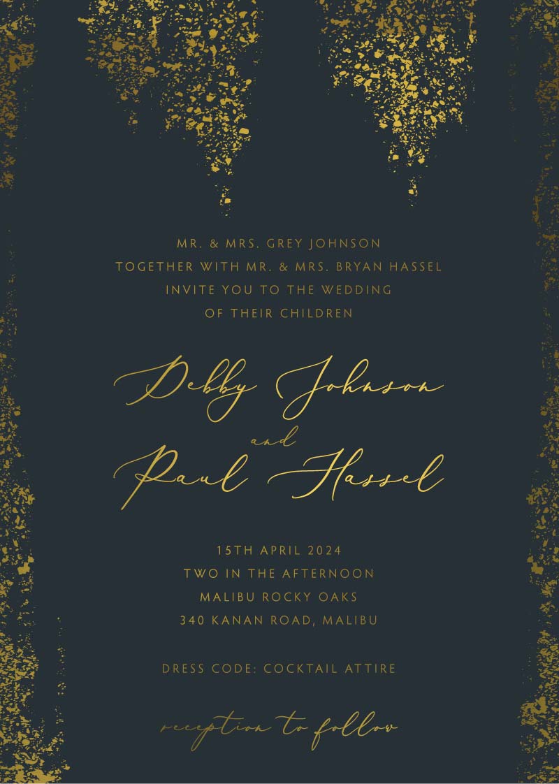 Starry Night wedding invitation design from Paperlust.