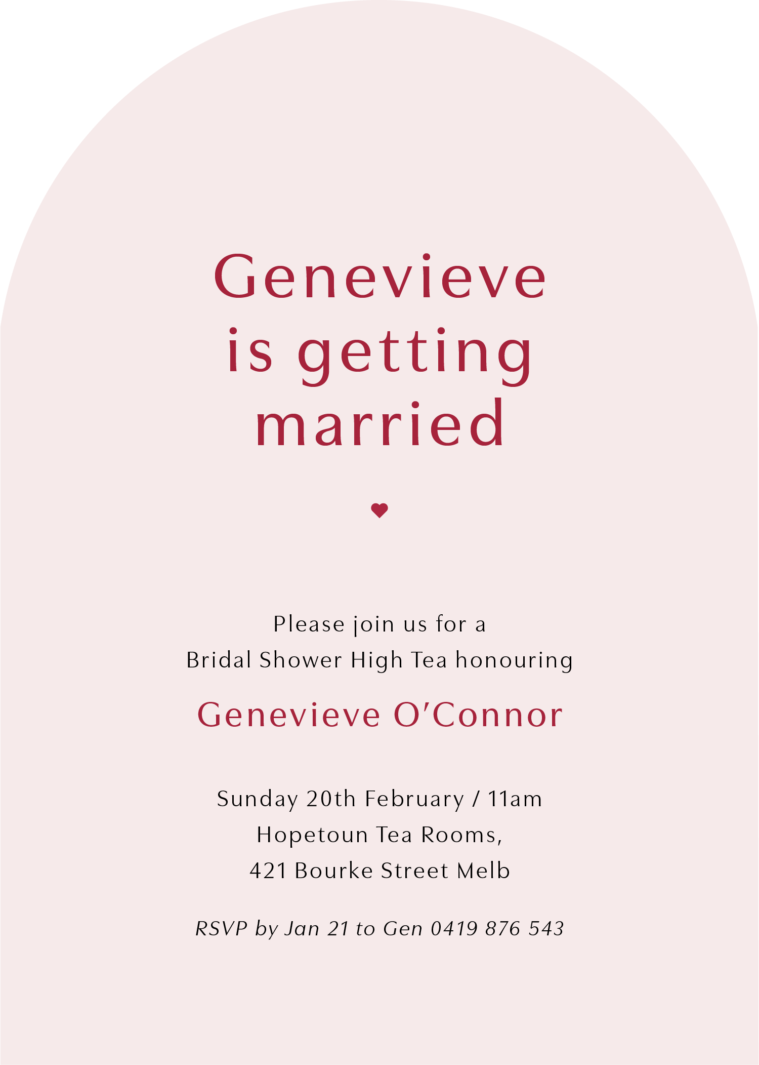 Genevieve - Bridal Shower Invitations