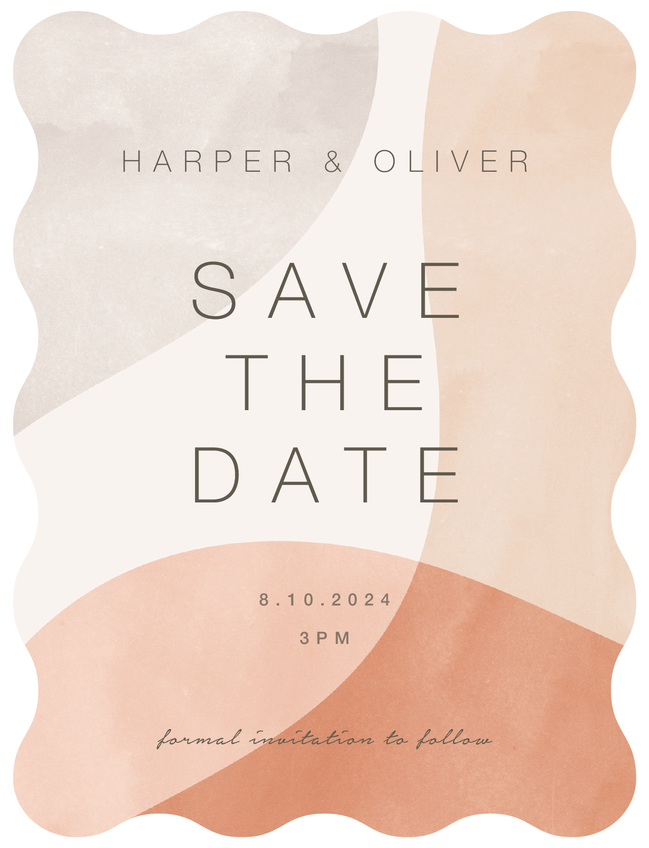 Shape Of Love Save The Date - Digital Printing design preview
