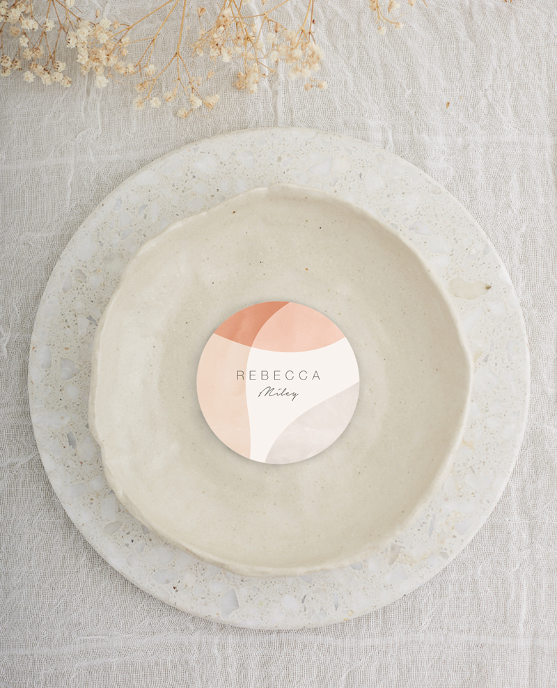 Shape Of Love Wedding Place Cards - Digital Printing design preview