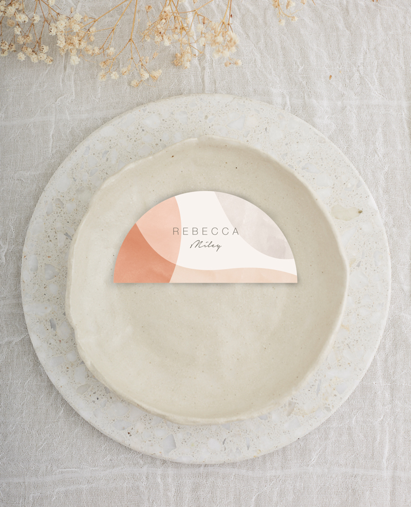 Shape Of Love Wedding Place Cards - Digital Printing design preview