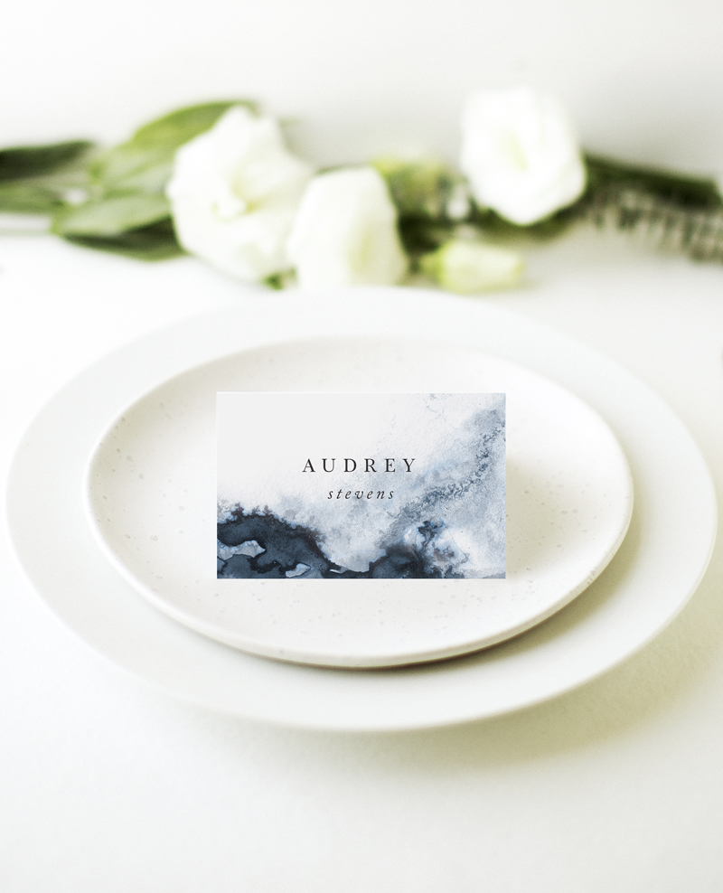 Cerulean Blush - Wedding Place Cards