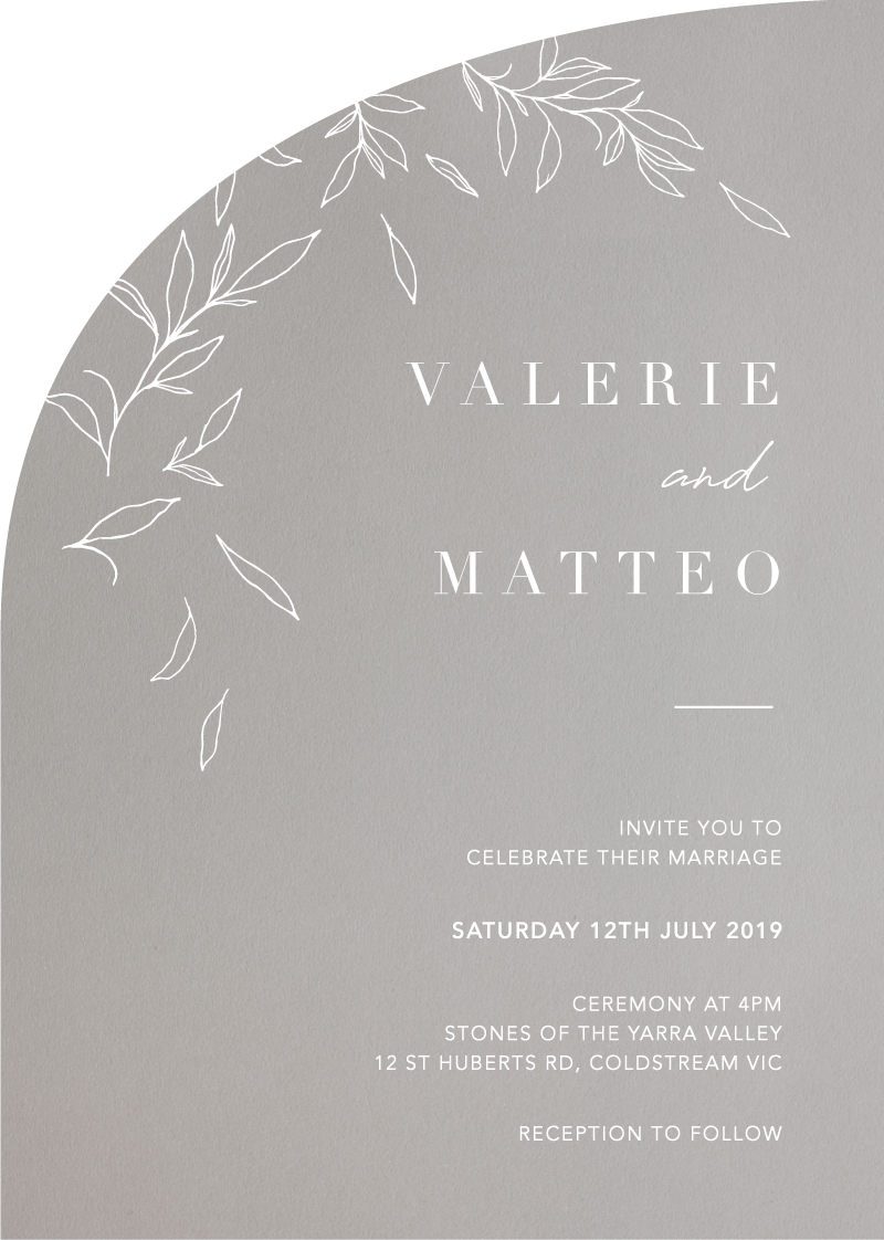 Modern Simplicity Wedding Invitations - White Ink design preview