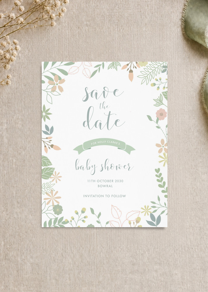 Spring Blooms Save The Date - Digital Printing design preview