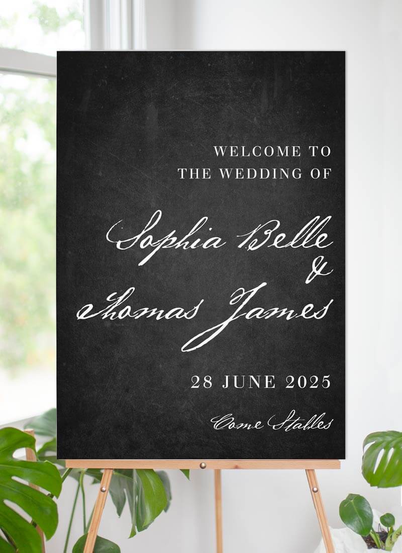 Simple Script Wedding Signs - Digital Printing design preview