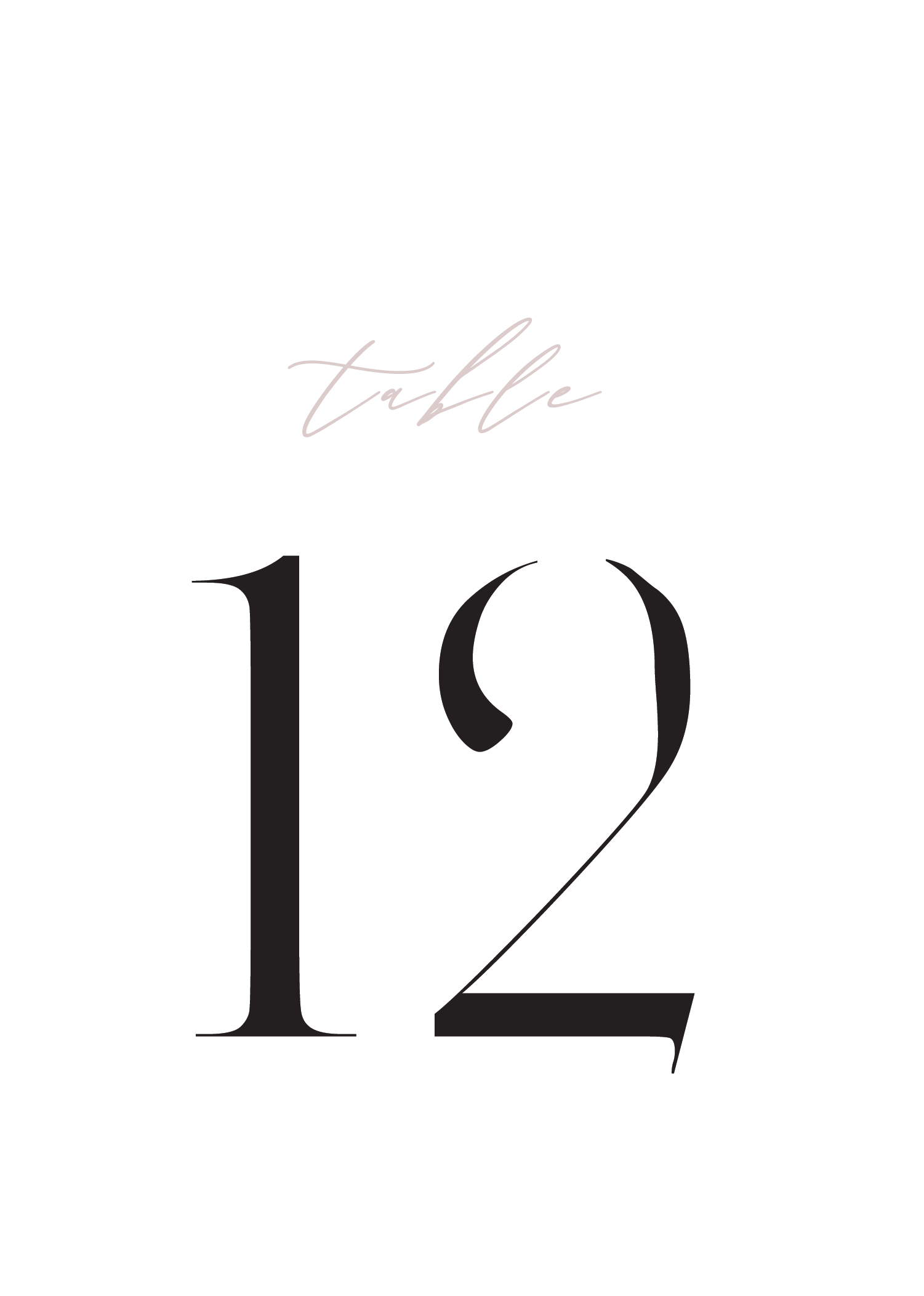 Tulips - Table Numbers