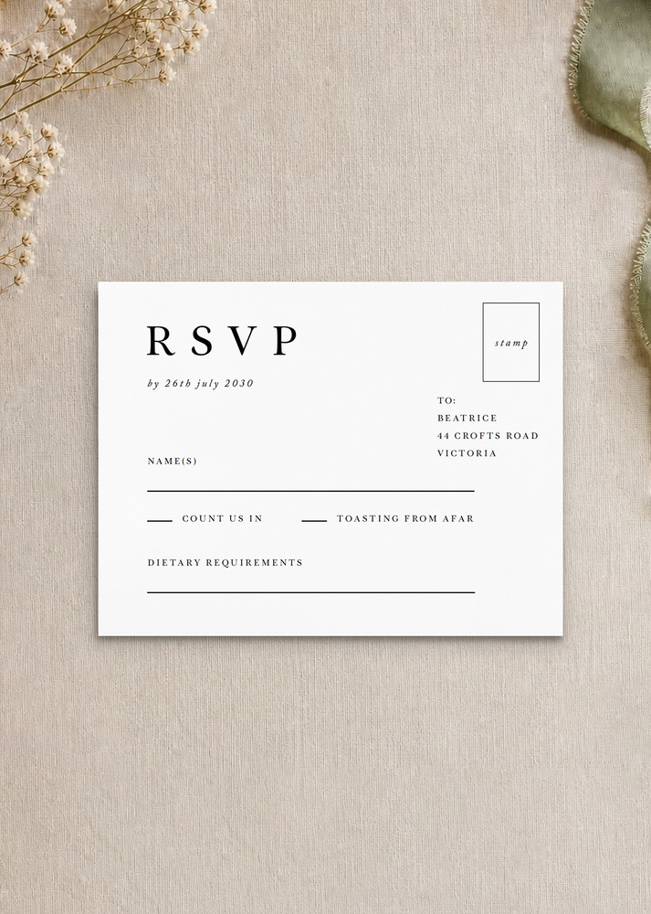 Cerulean Blush - RSVP Cards
