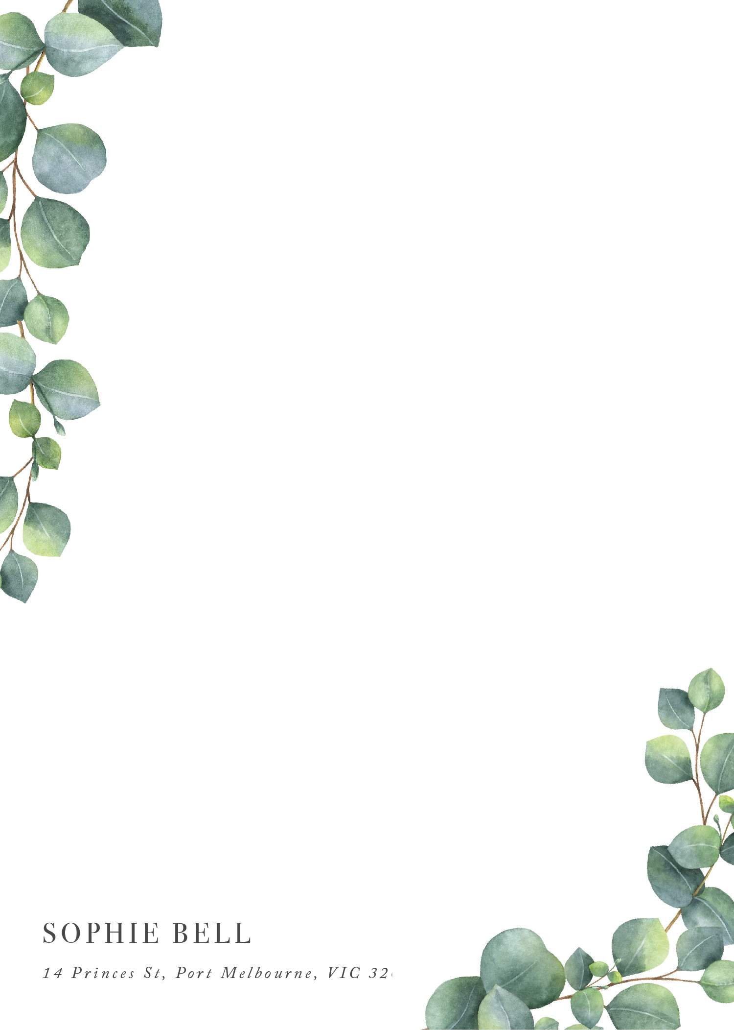 Eucalyptus Notecards - Digital Printing design preview