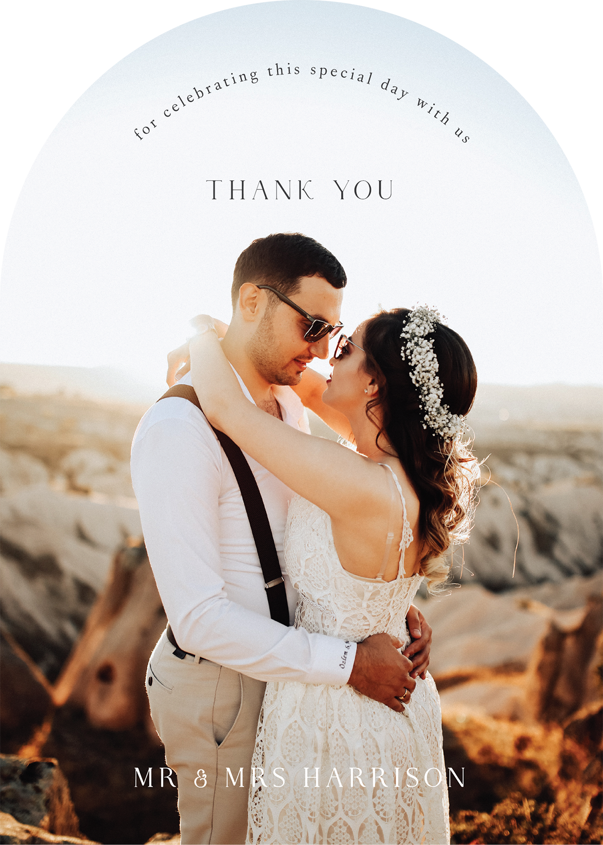 Rustic Pampas - Wedding Thank You Cards