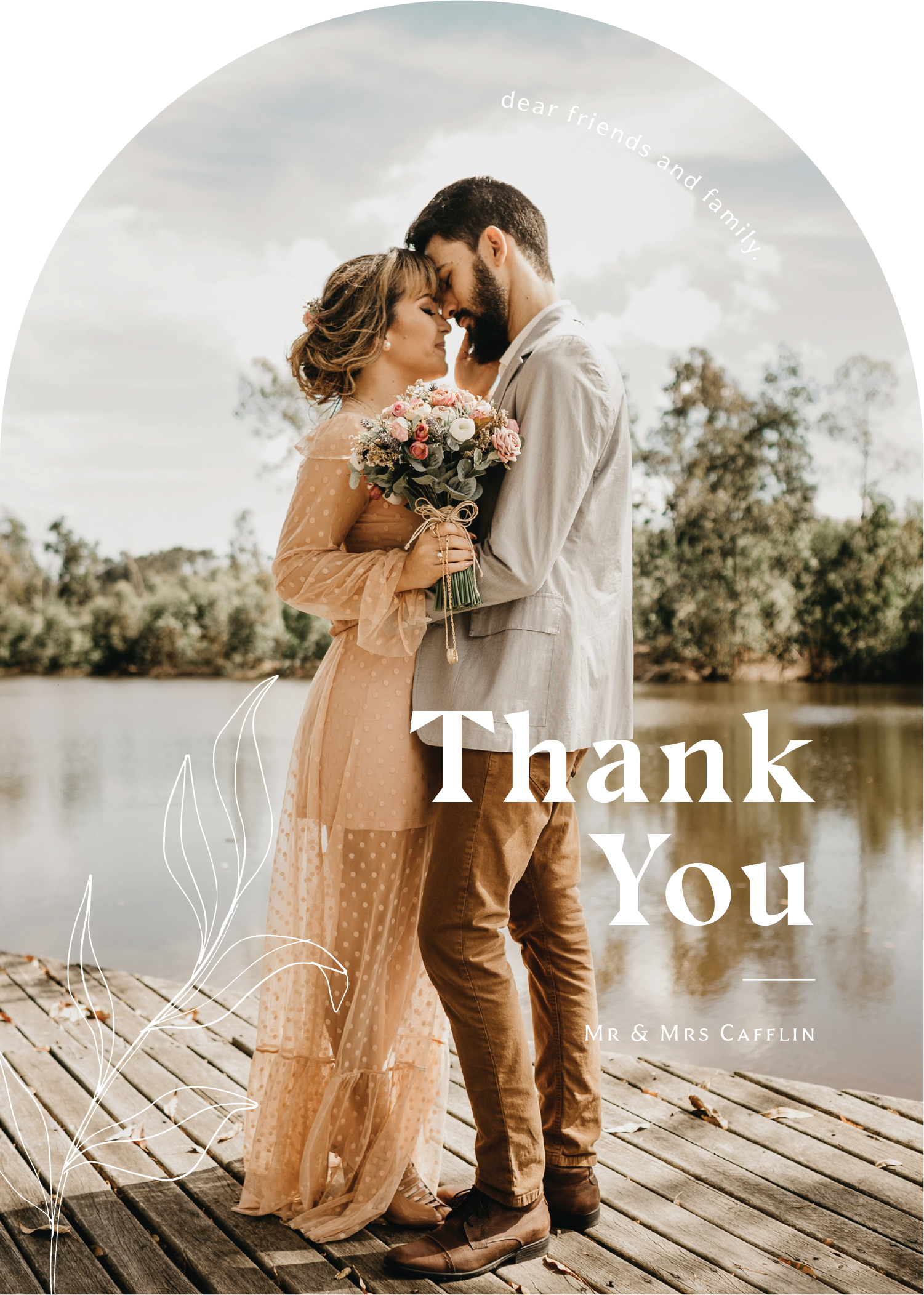 Verdure Wedding Thank You Cards - Digital Printing design preview