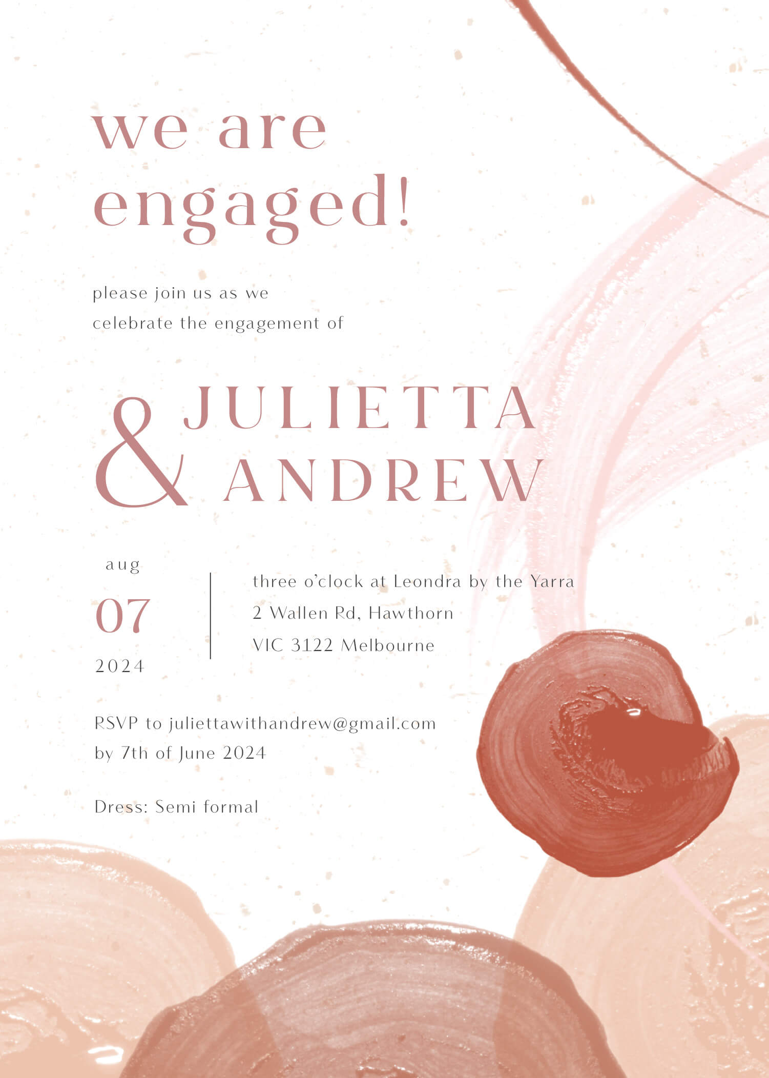 Neapolitan - Engagement Invitations