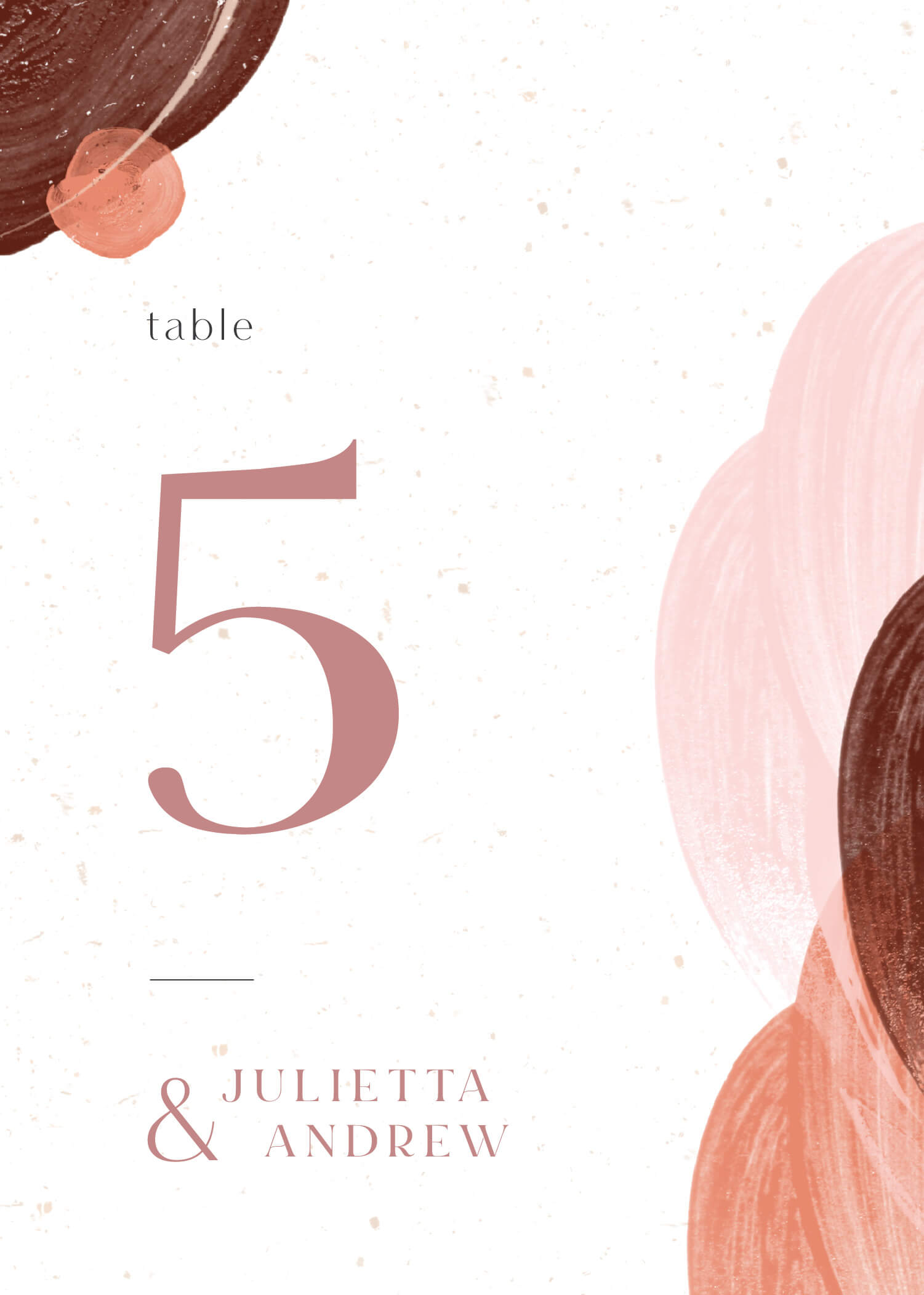 Neapolitan Table Numbers - Digital Printing design preview