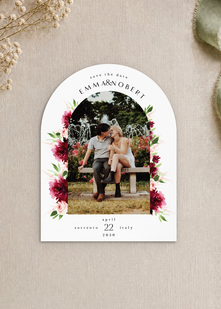 Elegant Flowers - Save The Date