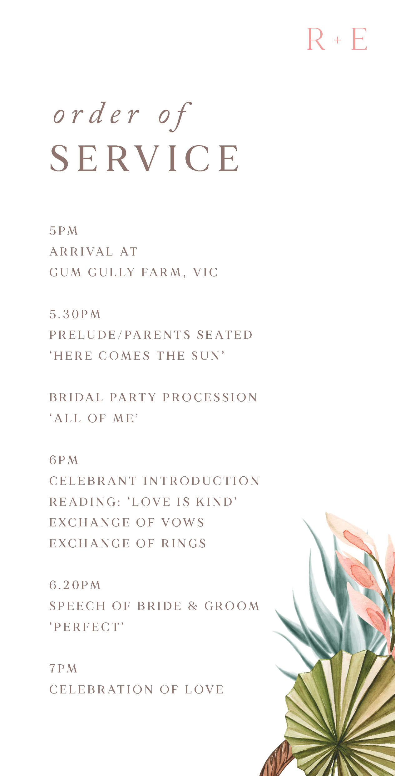 Island Breeze - Wedding Programs
