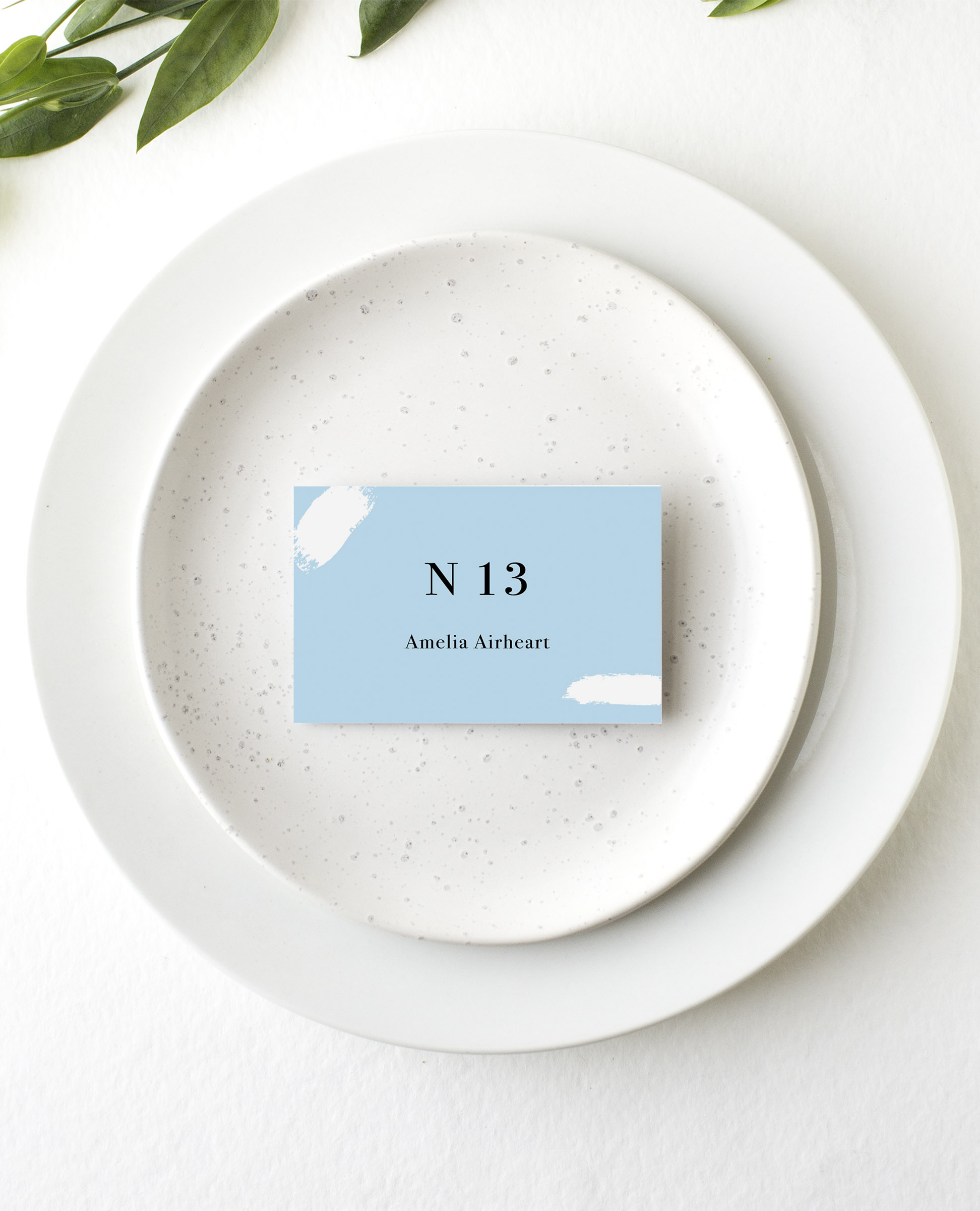 Gold Strokes Digital Printing Place Cards