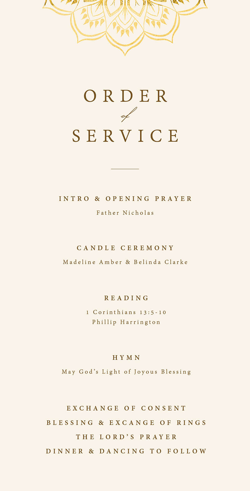 Mandala - Wedding Programs