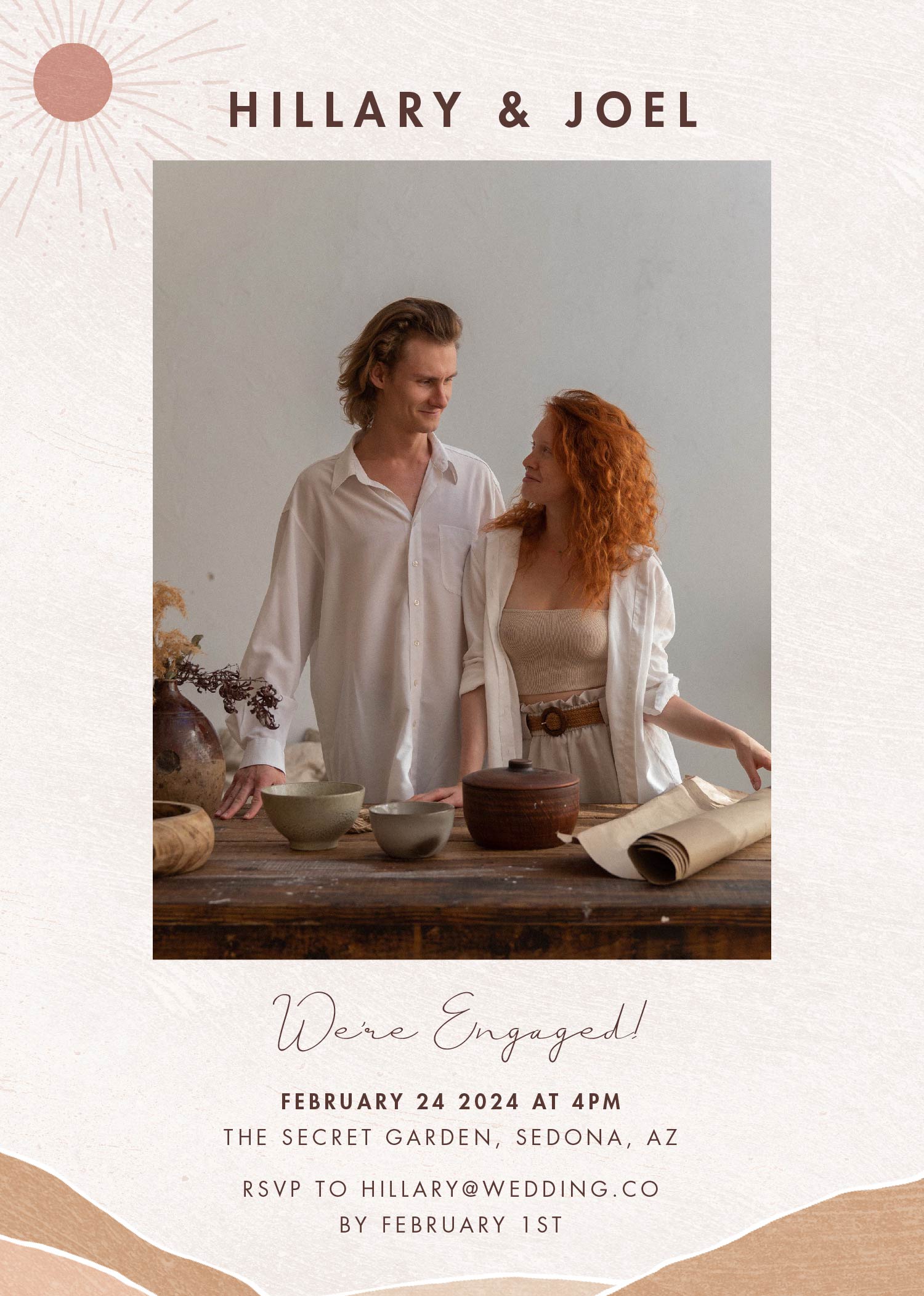 Desert Daydream - Engagement Invitations