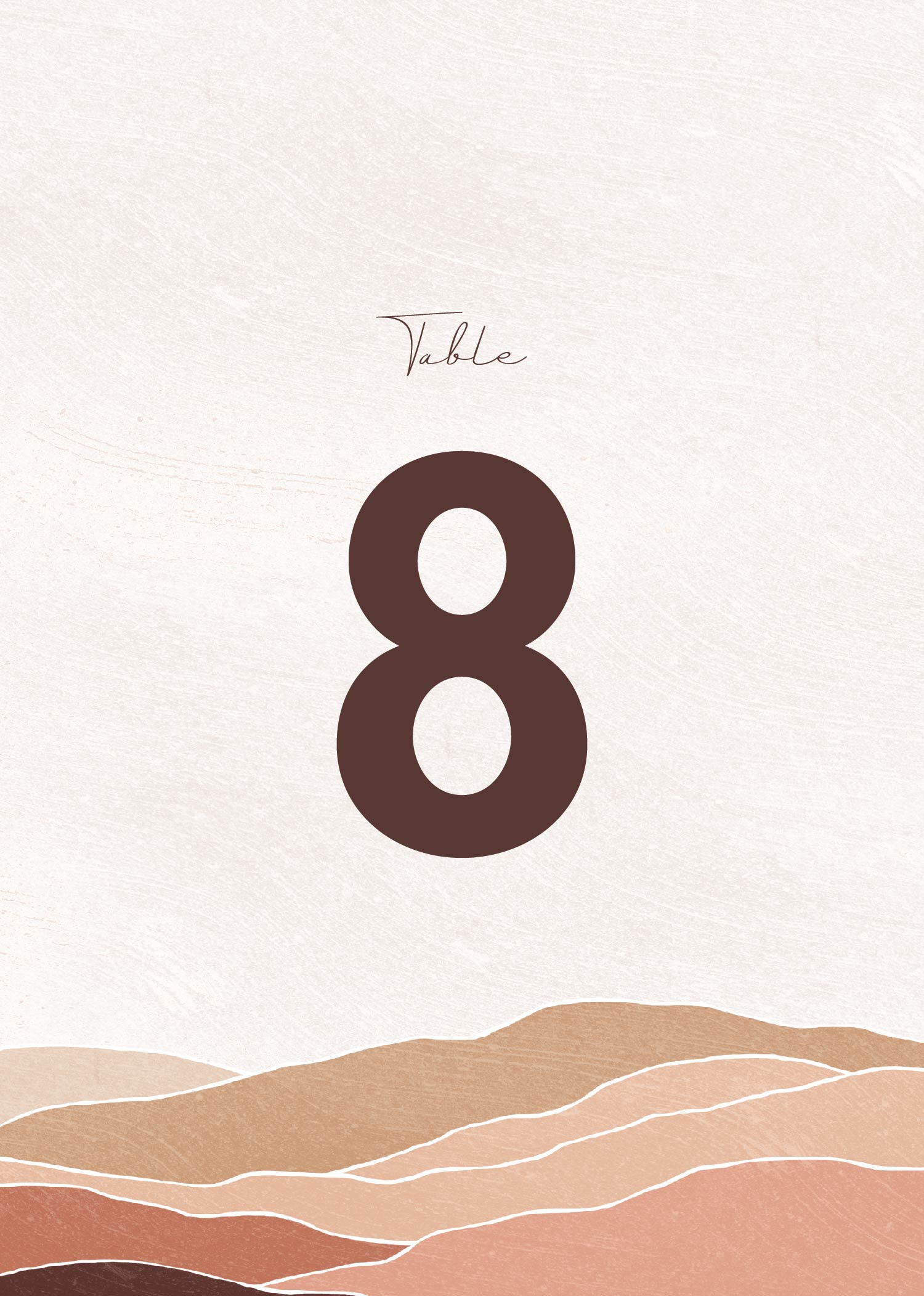 Desert Daydream - Table Numbers