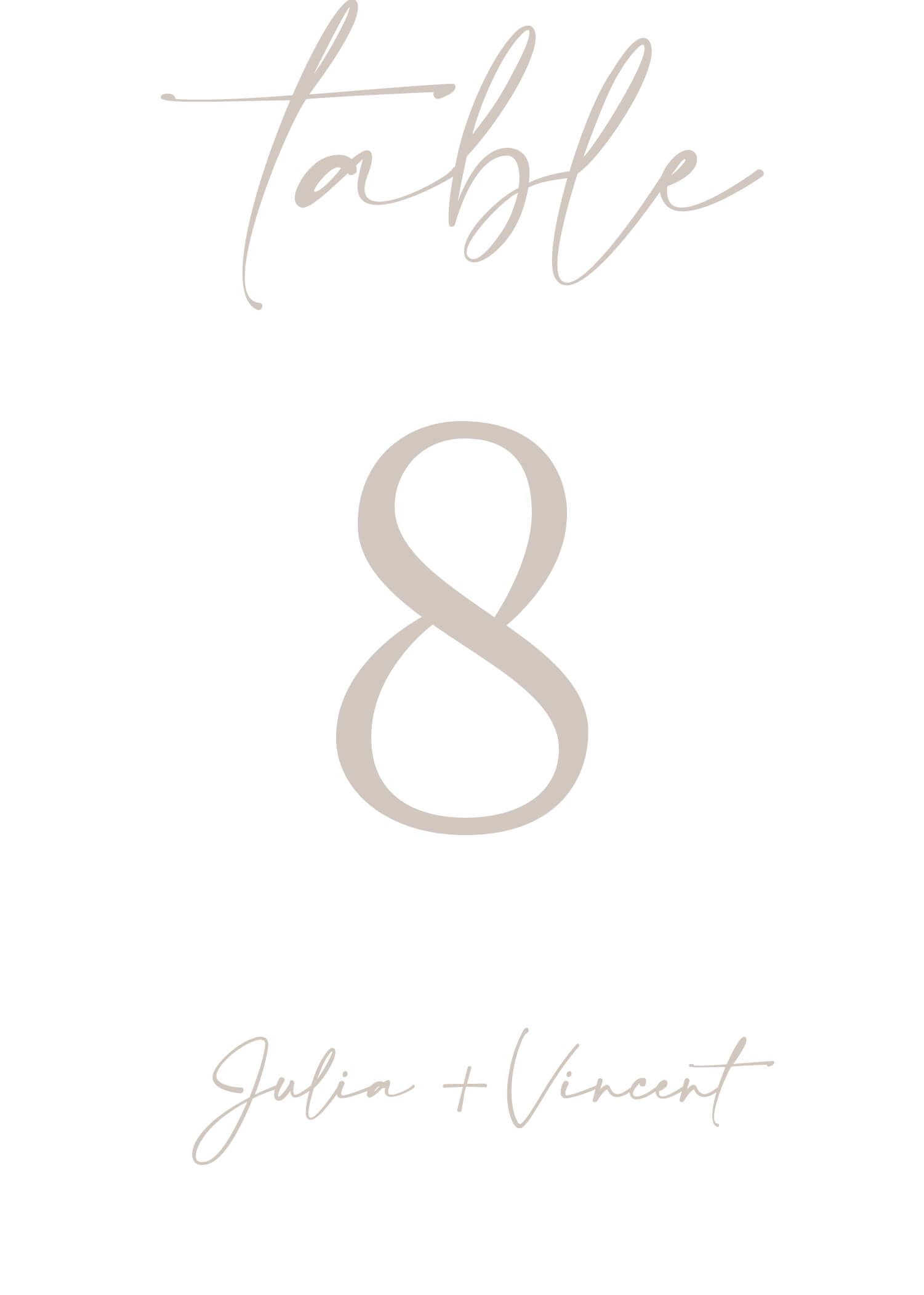 Amaya Table Numbers - Digital Printing design preview