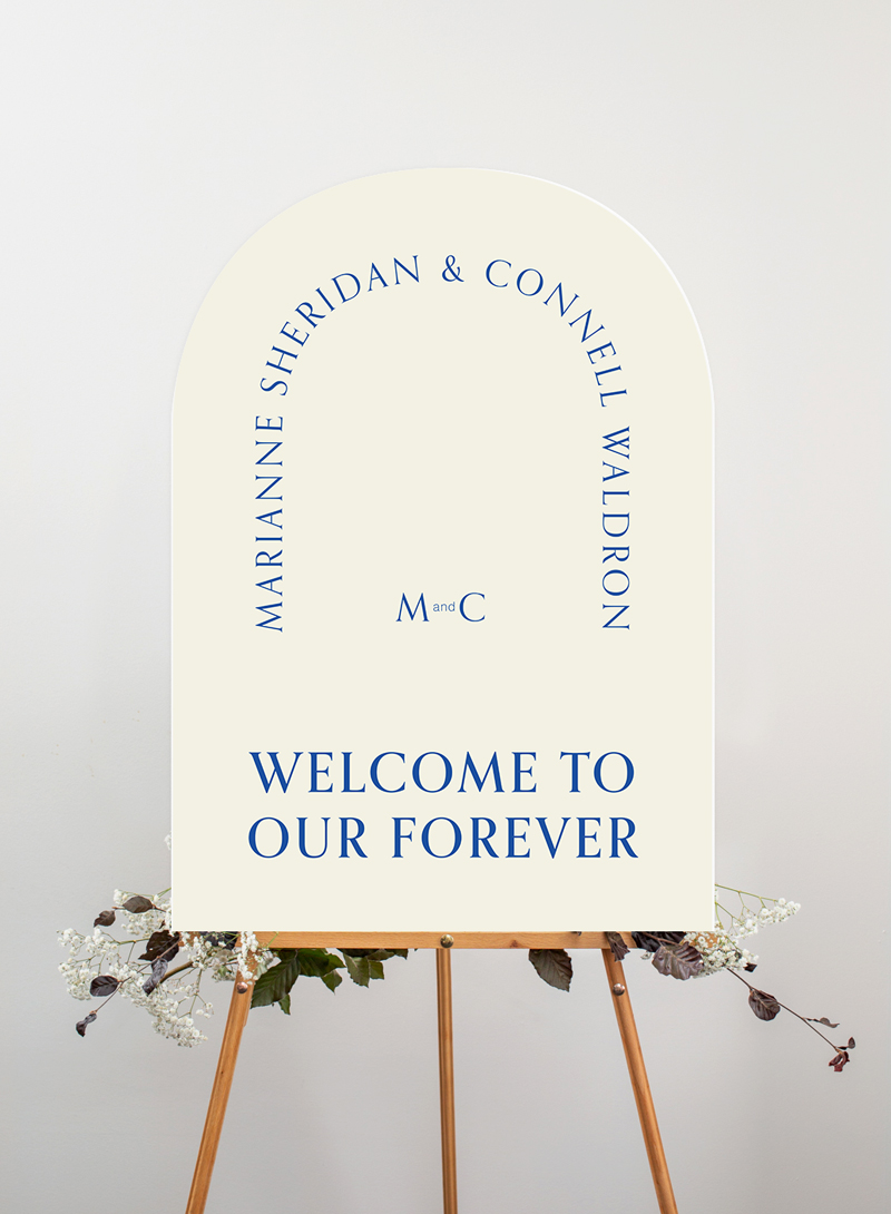 Cobalt Wedding Signs - Digital Printing design preview
