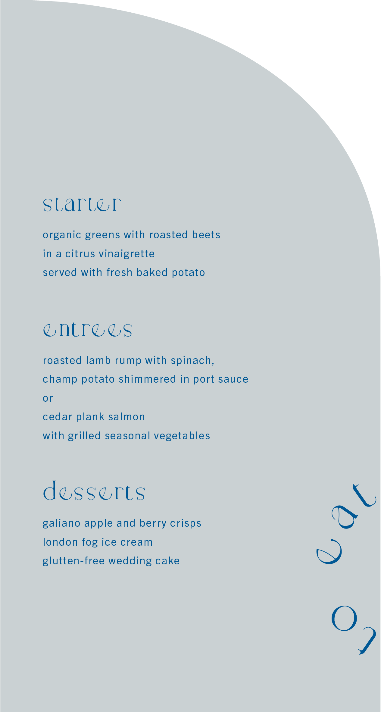 Days Of Summer Wedding Menu - Digital Printing design preview