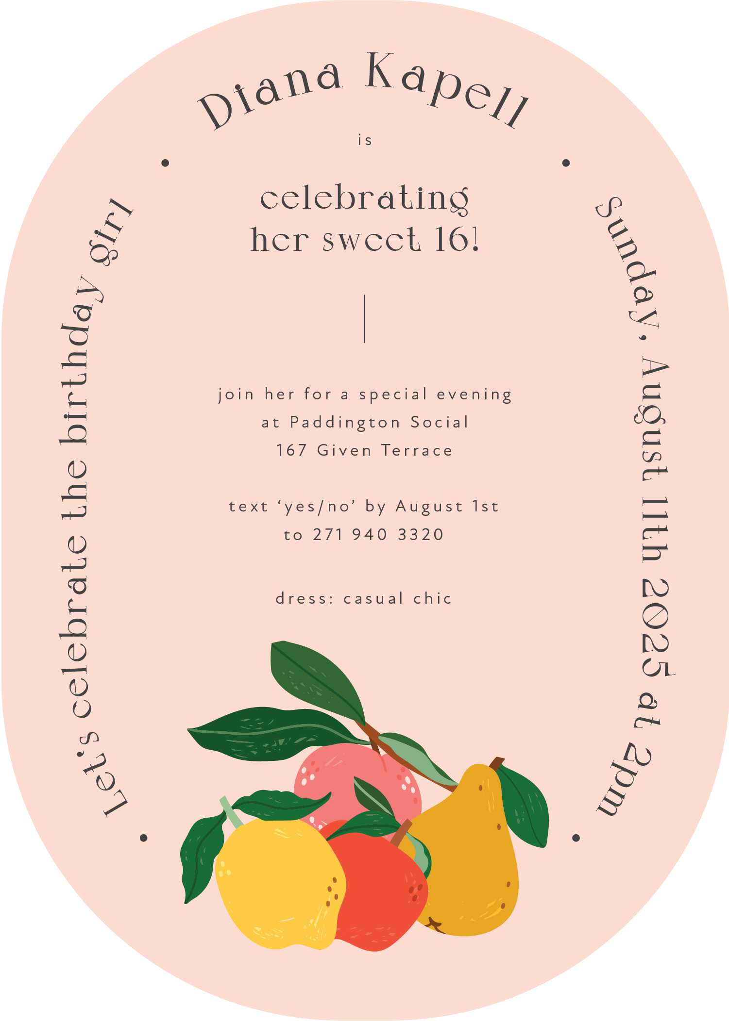 Fruity - Birthday Invitations
