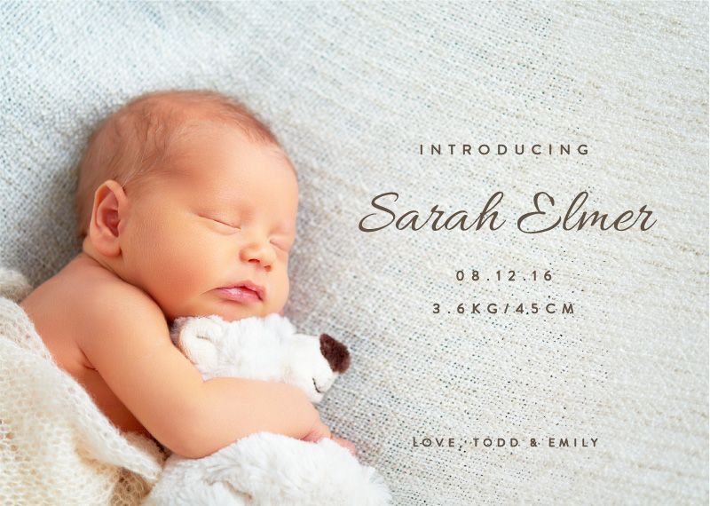 Cuddle - Baby Announcements