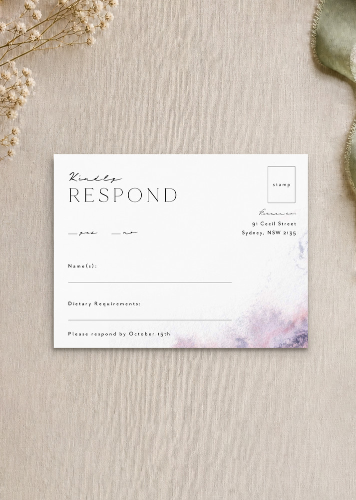 Lavender Blush - RSVP Cards