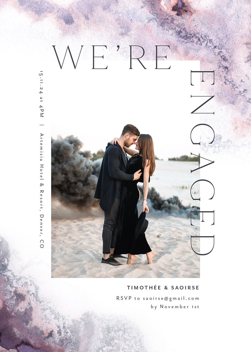 Lavender Blush - Engagement Invitations