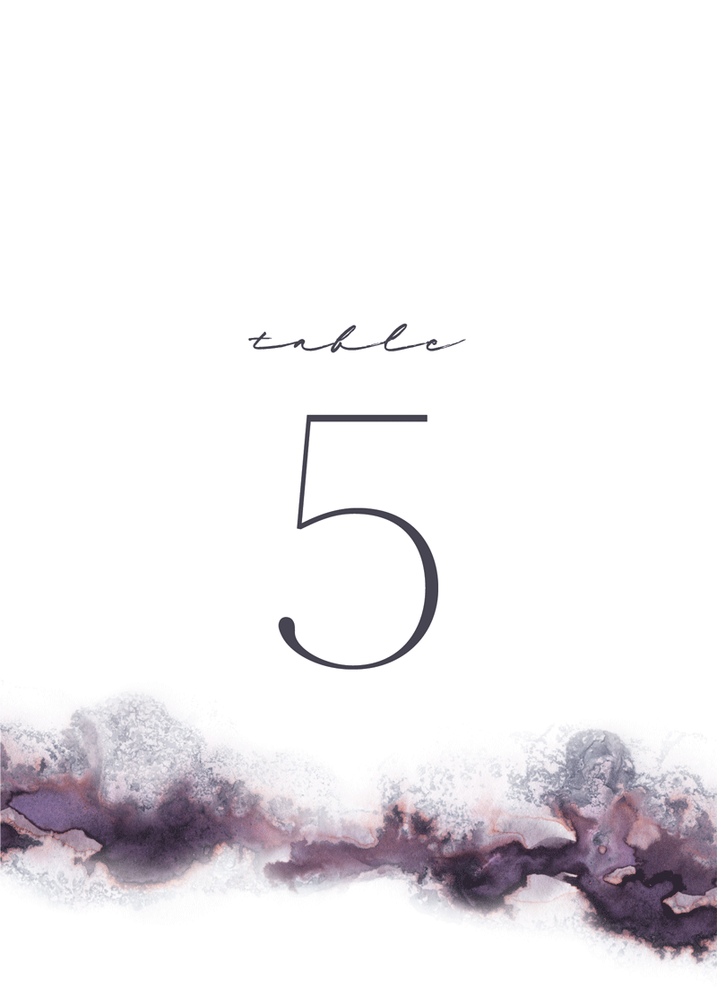 Lavender Blush - Table Numbers