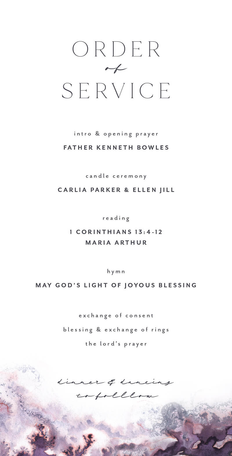 Lavender Blush - Wedding Programs