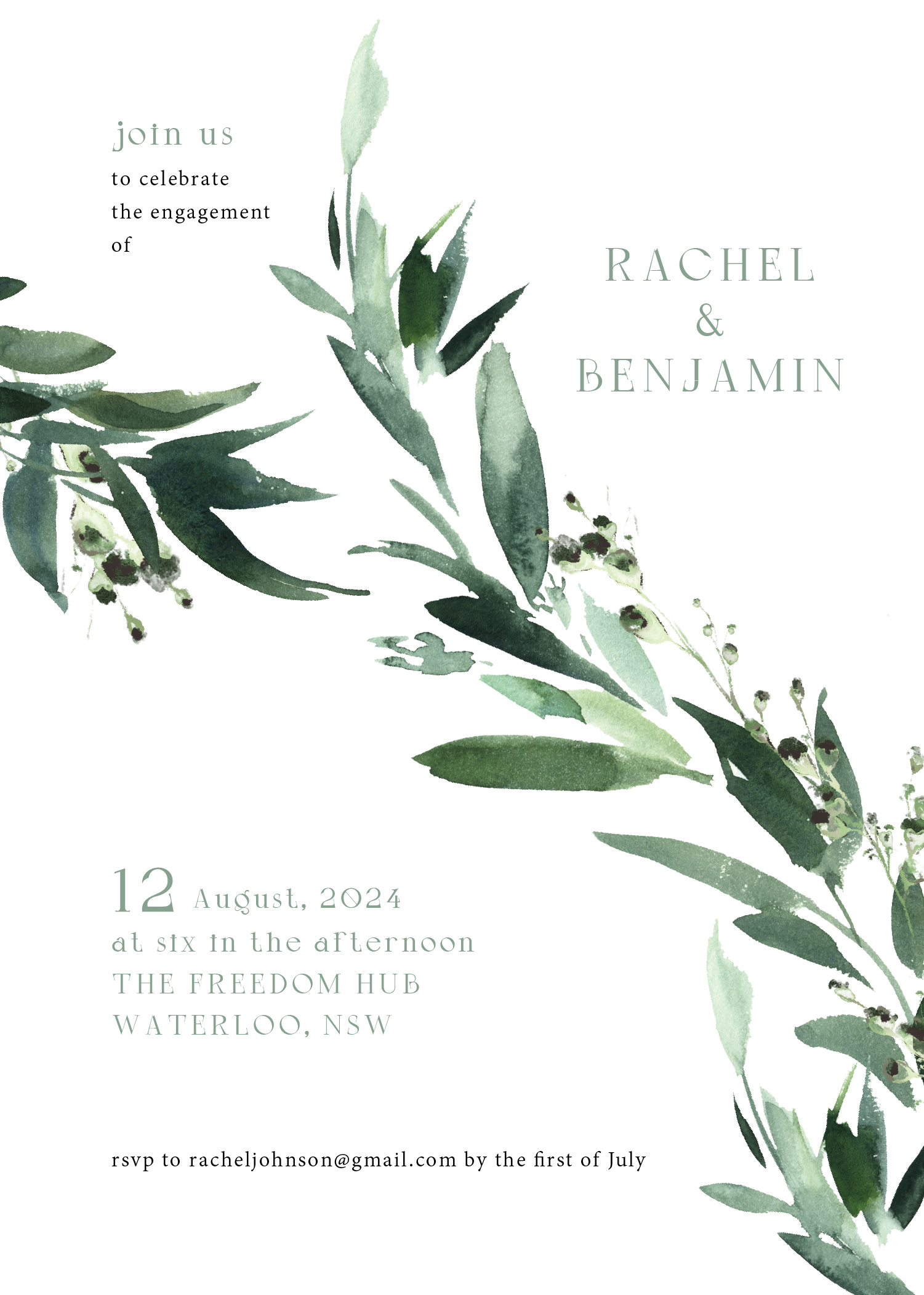 Love and Leaves - Engagement Invitations