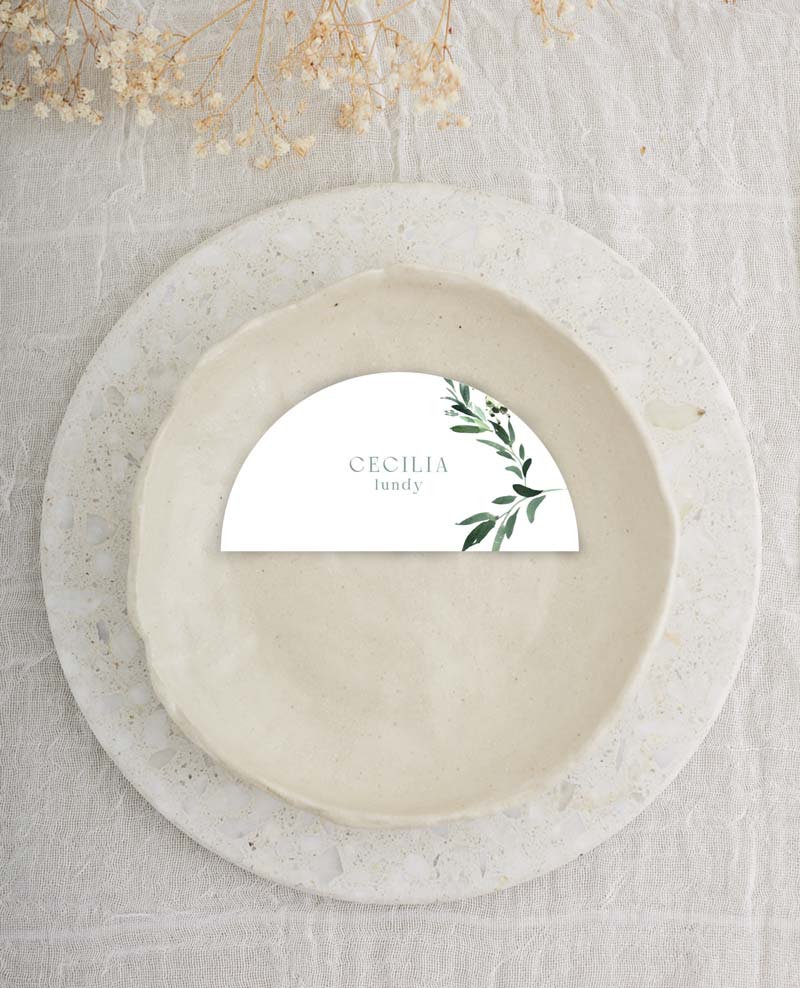 Love and Leaves - Wedding Place Cards