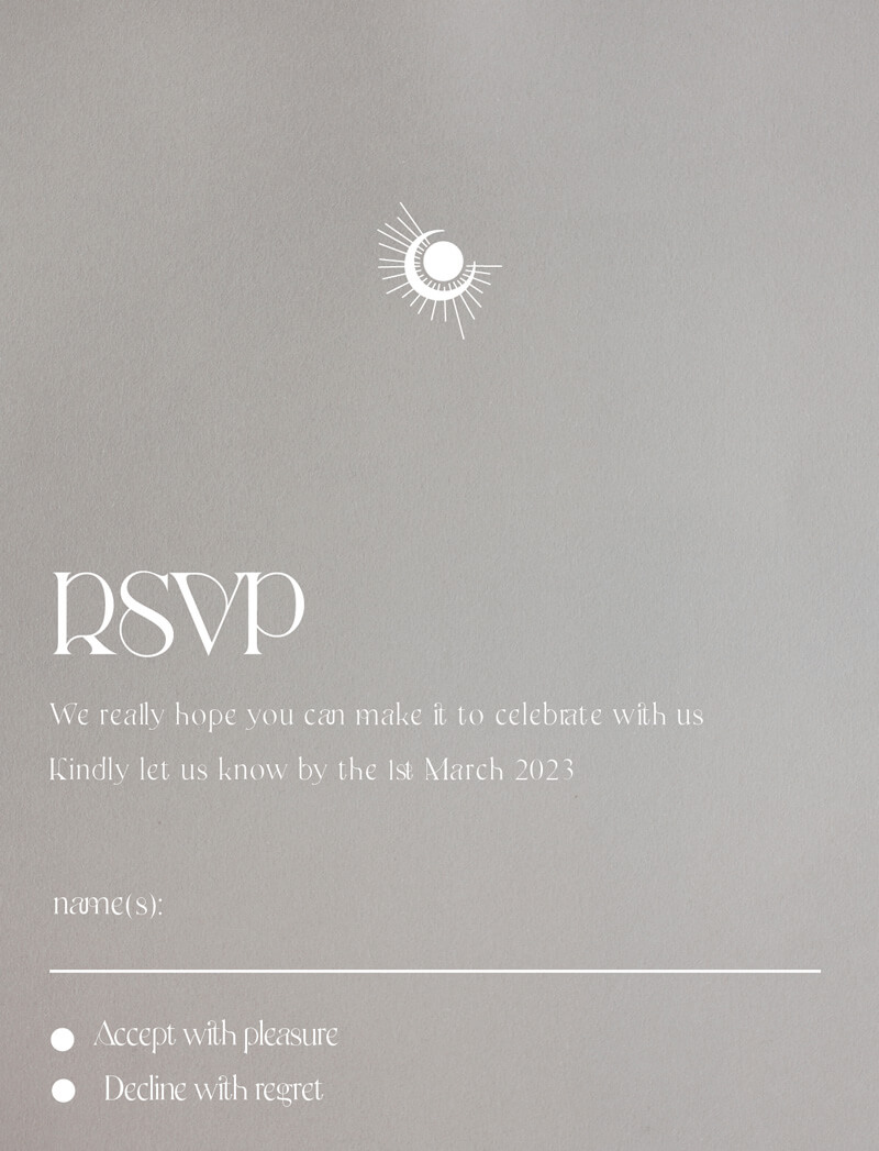 Sun and Moon - RSVP Cards