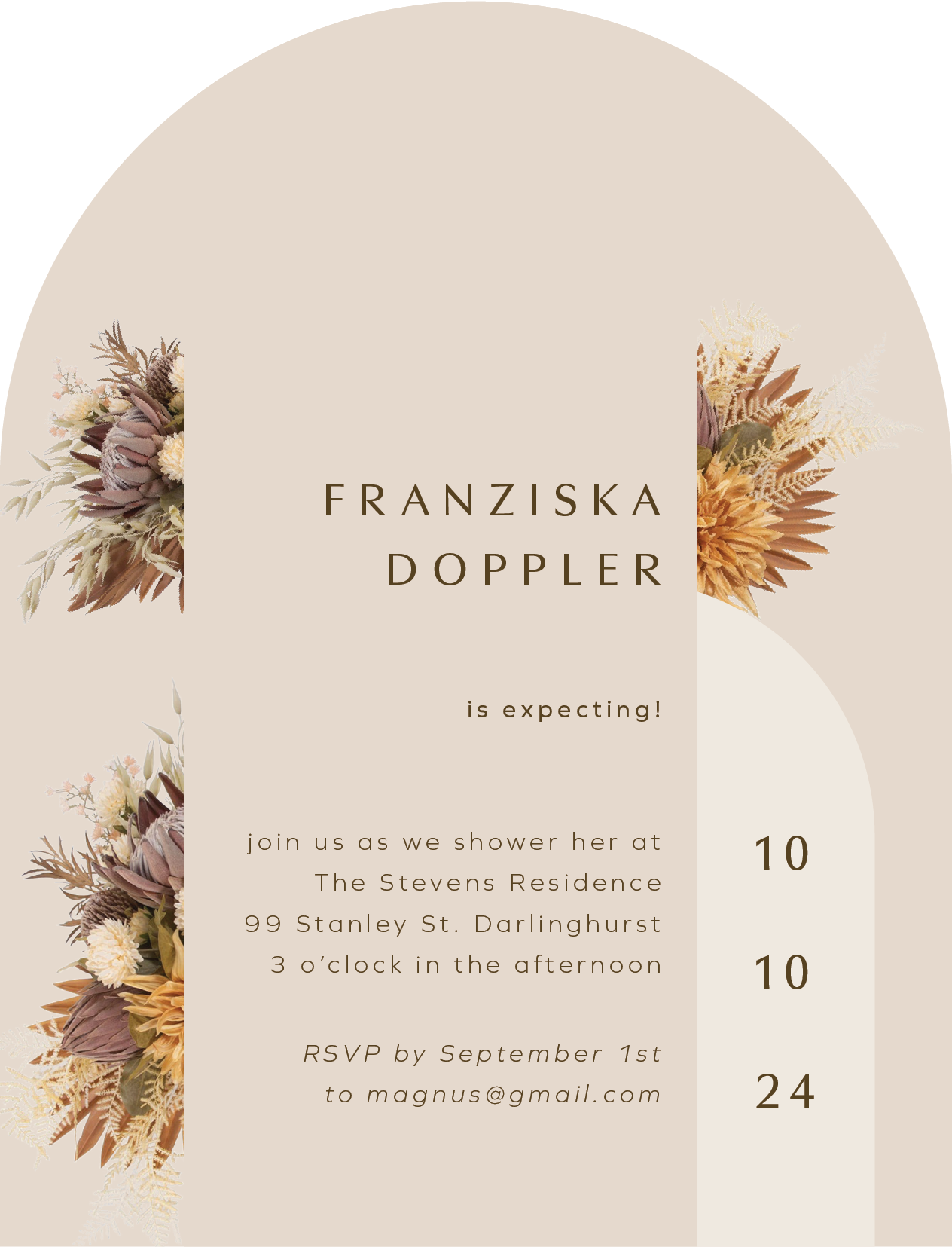 Bohemian Arch Baby Shower Invitations - Digital Printing design preview