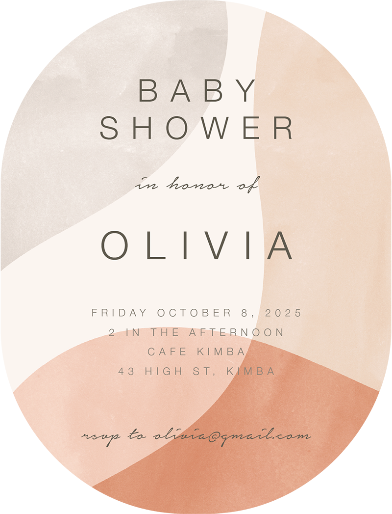 Shape Of Love Baby Shower Invitations - Digital Printing design preview
