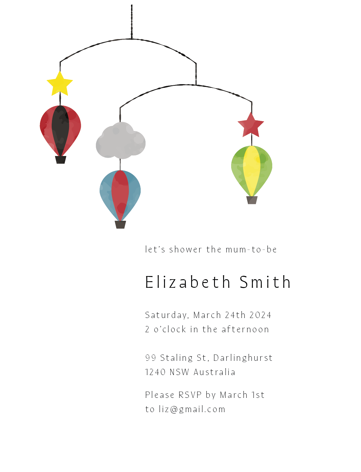 Up Baby Shower Invitations - Digital Printing design preview