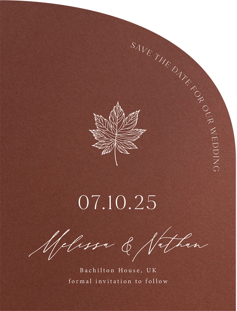 Mid Autumn Save The Date - White Ink design preview